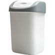 Garbage container (urn), 14 l, swinging lid, plastic, gray