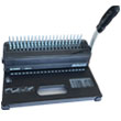 Plastic comb binding machine. Binds up to 450 pages of 80 gsm paper. Punches up to 12 pages at once.