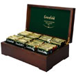 Greenfield tea gift set, 8 types of 12 foils. sachets, wooden box.