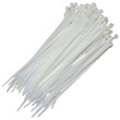 Plastic clamp, length 20 cm, width 2.5 mm, 100 psc., white.