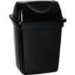 Waste bin with cover plastic, 12 l, with square bottom (↑33sm→30sm), black.