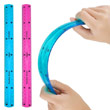 Ruler 30 cm with grip, bendable, mix colors.