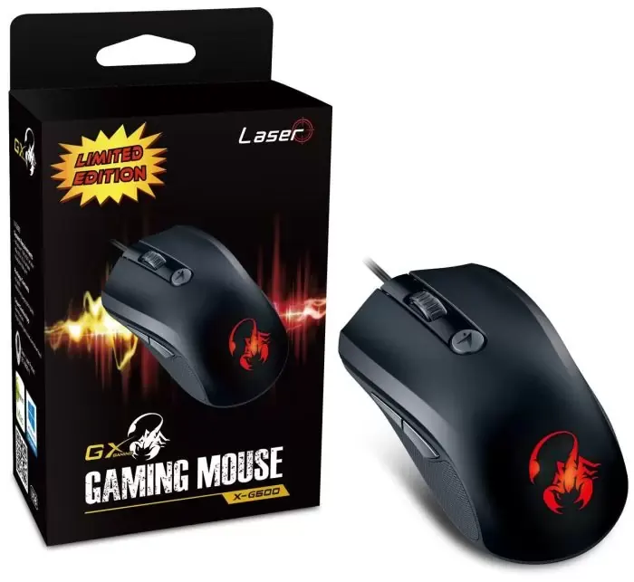 Мышка оптическая, 1600 dpi, Genius X-G600 USB