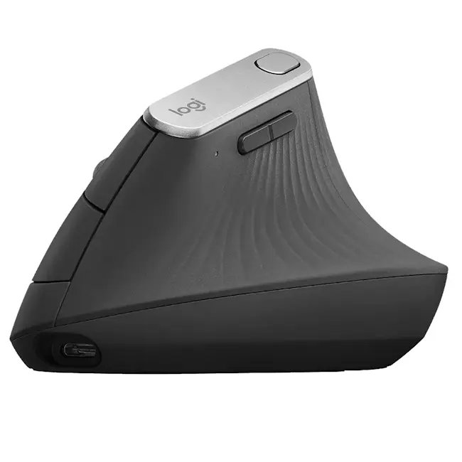 Мышь беспроводная, 4 кнопки 4000 dpi, Logitech MX Vertical Bluetooth / USB Graphite (L910-005448)