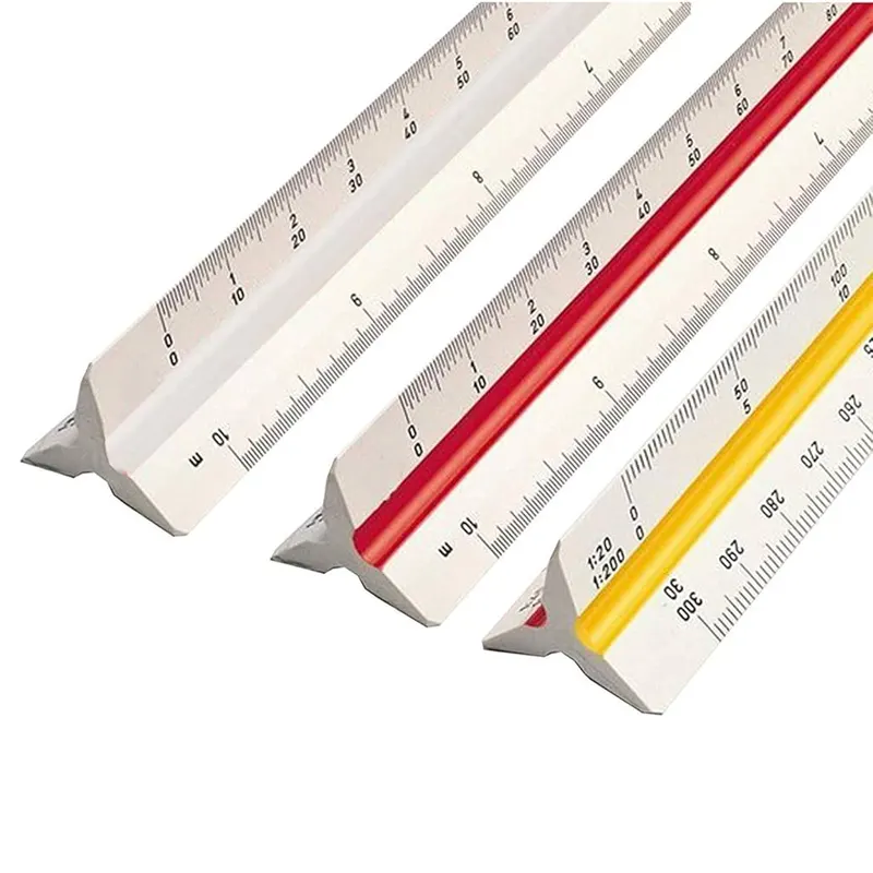 Ruler plastic, 30 cm, 3 edges.