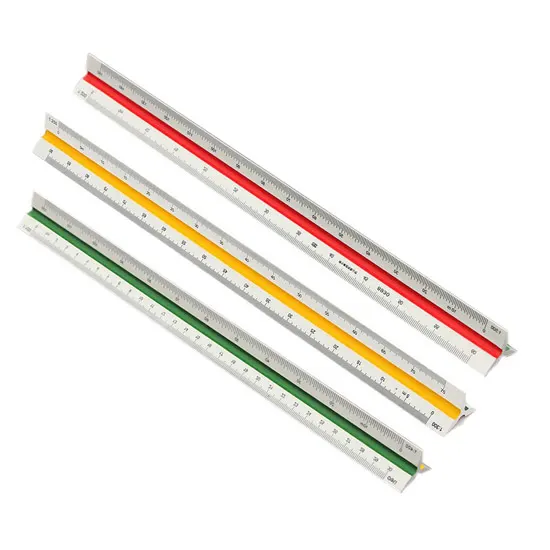 Ruler plastic, 30 cm, 3 edges.