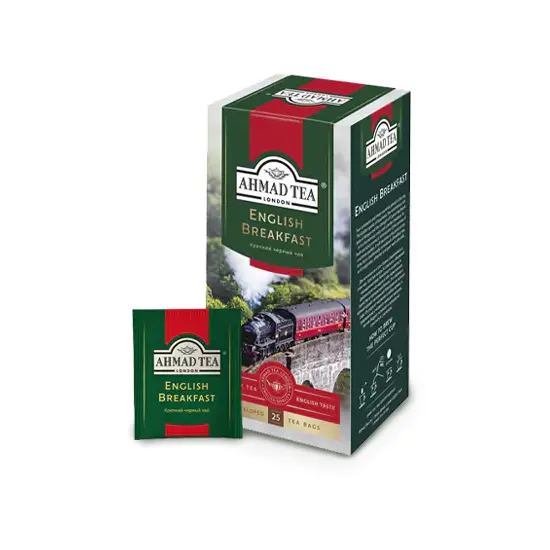 Ahmad tea, English breakfast, 25 tea bags per pack.