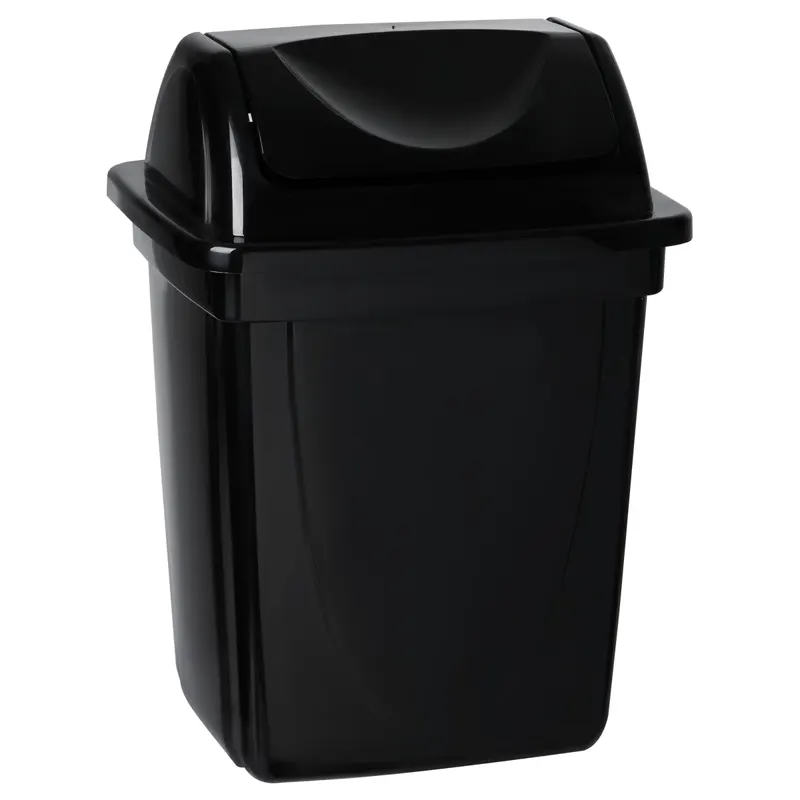 Waste bin with cover plastic, 12 l, with square bottom (↑33sm→30sm)