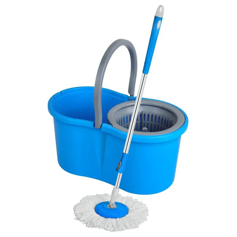 Floor cleaning set (floor cleaning brush and bucket with wringer)