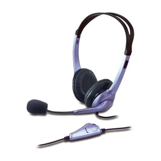 Наушник с микрофоном, регулятором громкости, Genius HS-04.S, длина шнура 1,8м. Соеденяется с системным блоком двумя 3,5мм-им кабелями