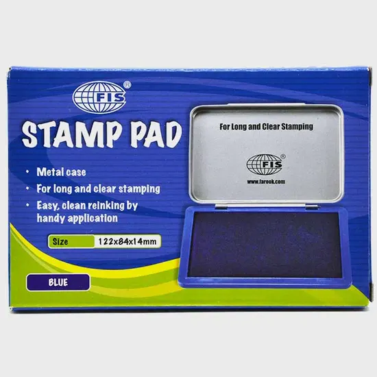 Ink pad, 8.5 х 12.5 cm, blue.