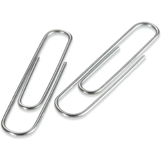 Paper clips, nickelplated 28 mm (100 pieces in a pack.)