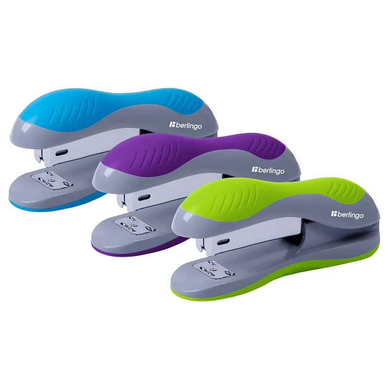 Stapler for 25 pages, "Office Soft", staples No26/6 & 24/6, adjustable stapling margin 64mm.