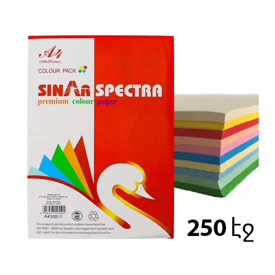 А4 color paper, 80gsm, 250 pages, 10 colors.