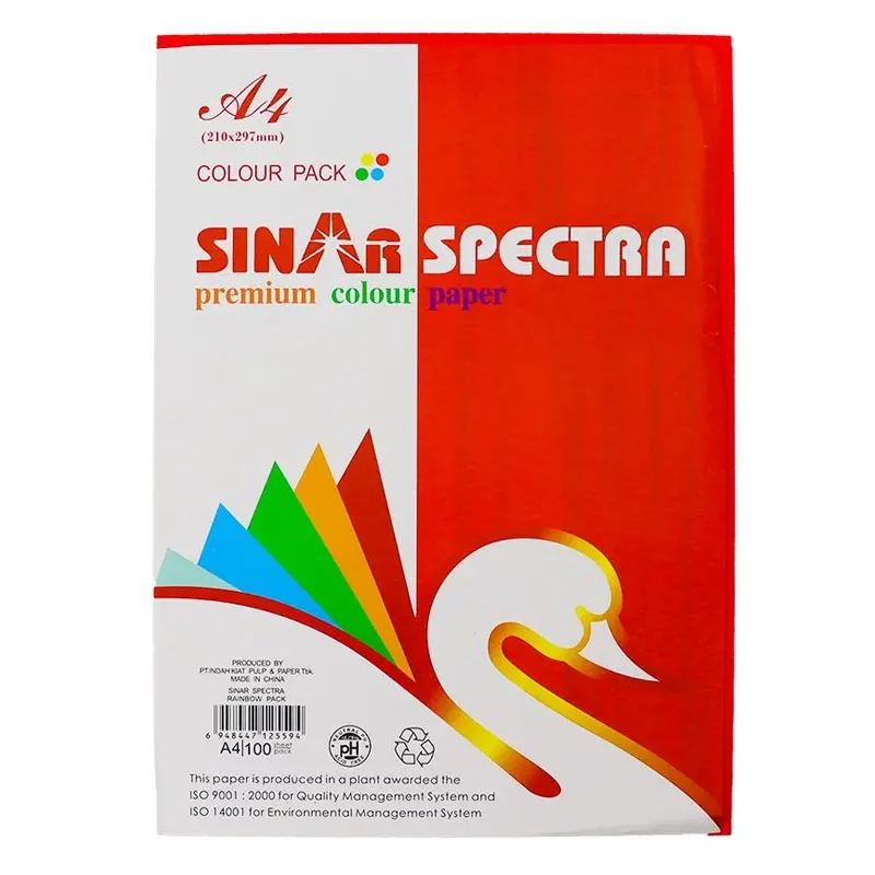 Թուղթ գունավոր A4, 80գր, 250 էջ, 10 գույն