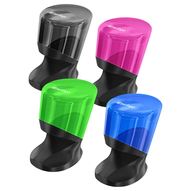 Clips dispenser with magnetic cover, inner side devided into 2 parts, round shape