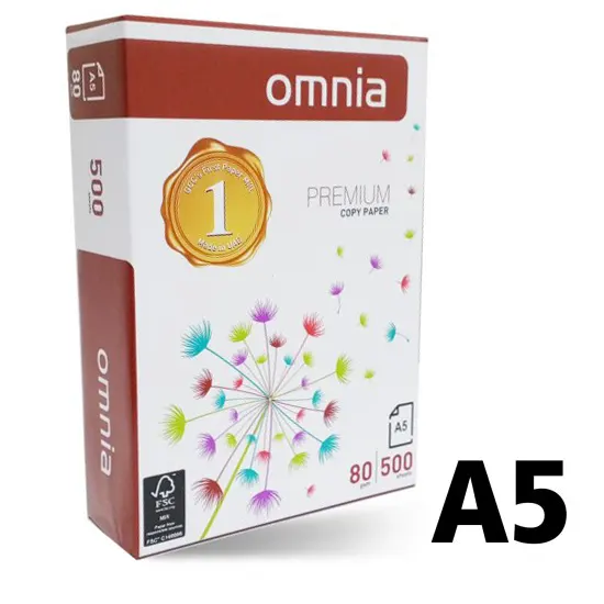A5 Paper, 80g, for printers, 500 pages, white