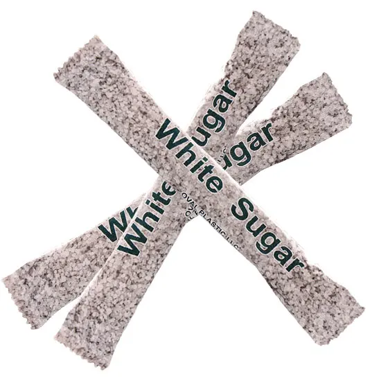Granulated sugar in a package of 4 g, 500pcs