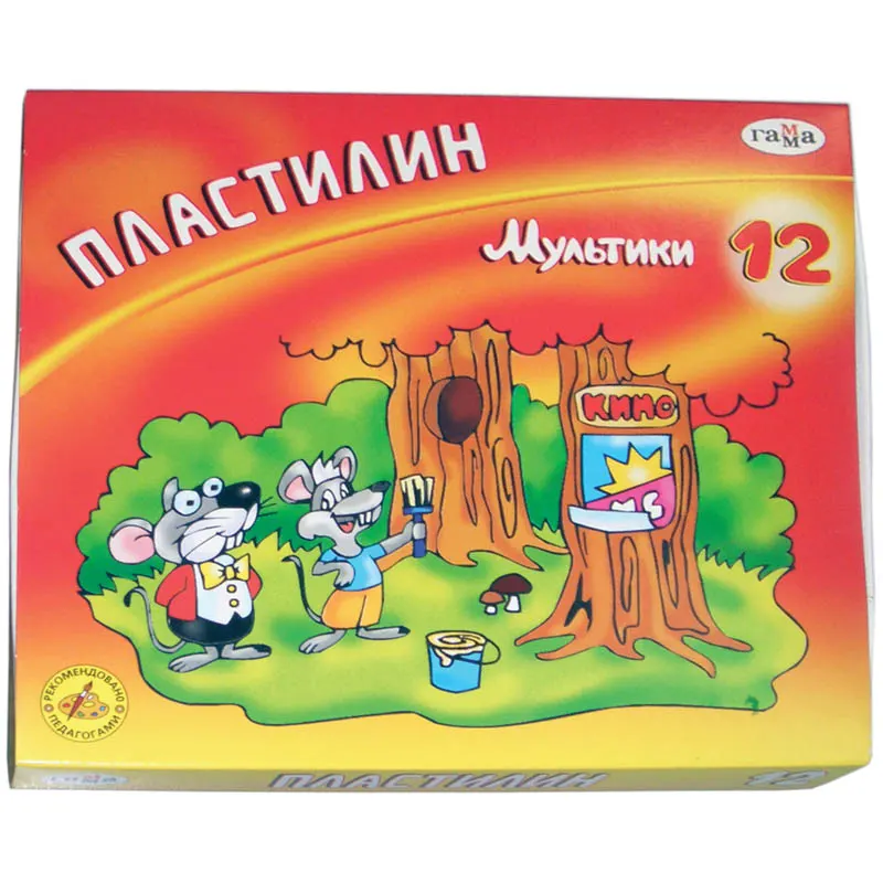 Պլաստիլին, 12 գույն