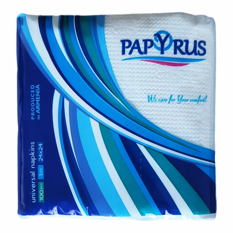 Napkins Papyrus, 24 * 24 sm, 100 pcs