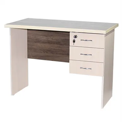 Office desk with 3 drawers, one is lockable, 120 cm (W) x 60 cm (D) x 75 cm (H).