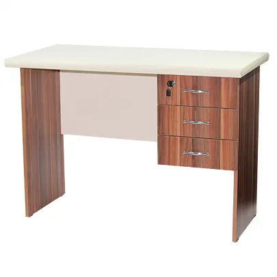 Office desk with 3 drawers, one is lockable, 120 cm (W) x 60 cm (D) x 75 cm (H).