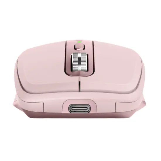 Մկնիկ Logitech Mouse MX Anywhere 3 Rose միացման տեսակը՝ Bluetooth, լիցքավորման պորտ USB-C, 70 օր պահում է լիցքավորումը։ (L910-005990)