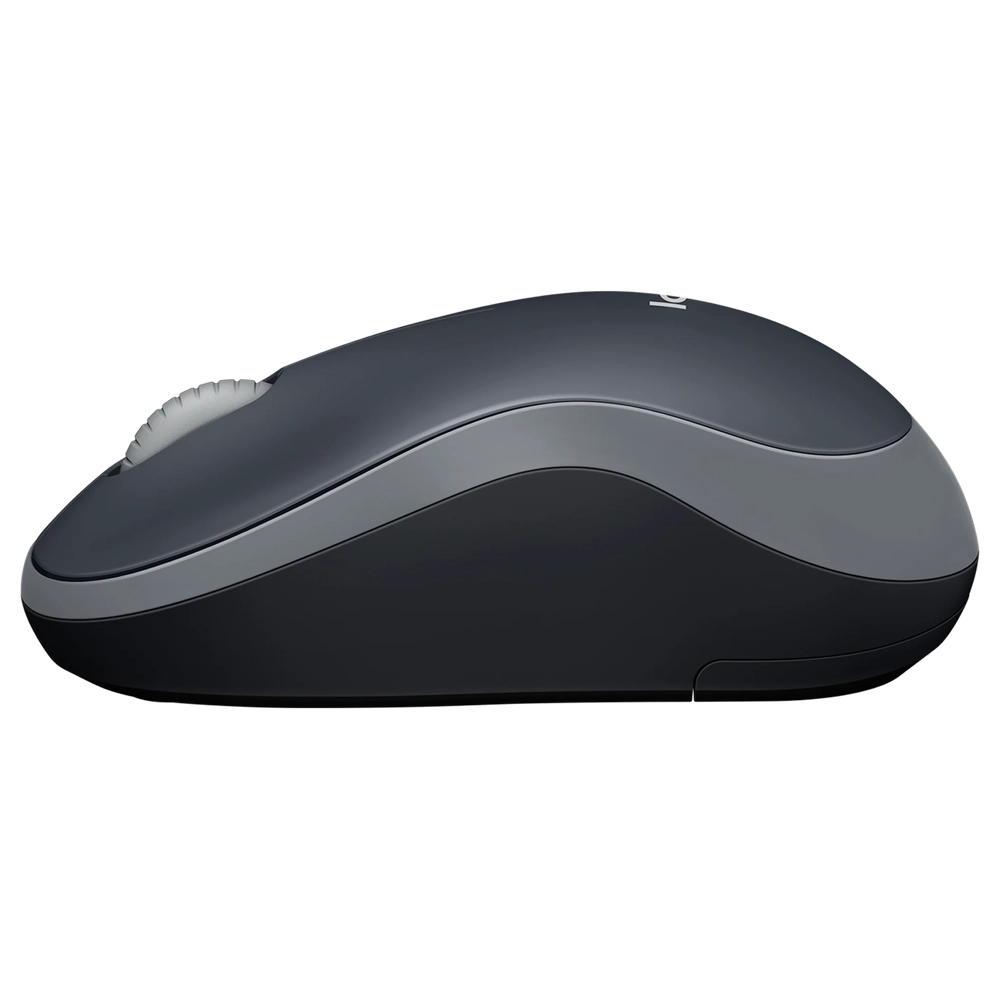 Logitech M185 մոխրագույն անլար համակարգչային մկնիկ՝ սահուն նավարկության համար։