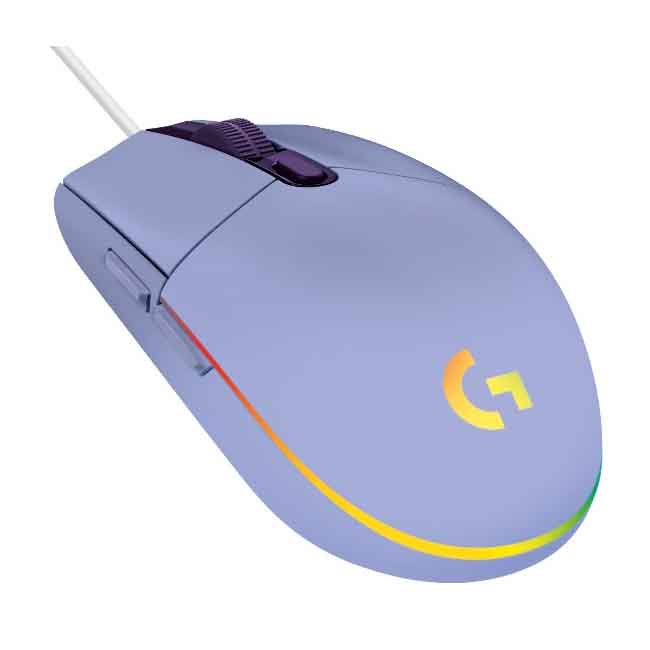 Проводная мышь, Logitech G203 LIGHTSYNC Gaming LILAC, соединение USB (L910-005853)