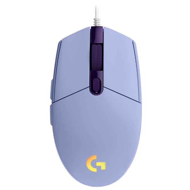 Проводная мышь, Logitech G203 LIGHTSYNC Gaming LILAC, соединение USB (L910-005853)