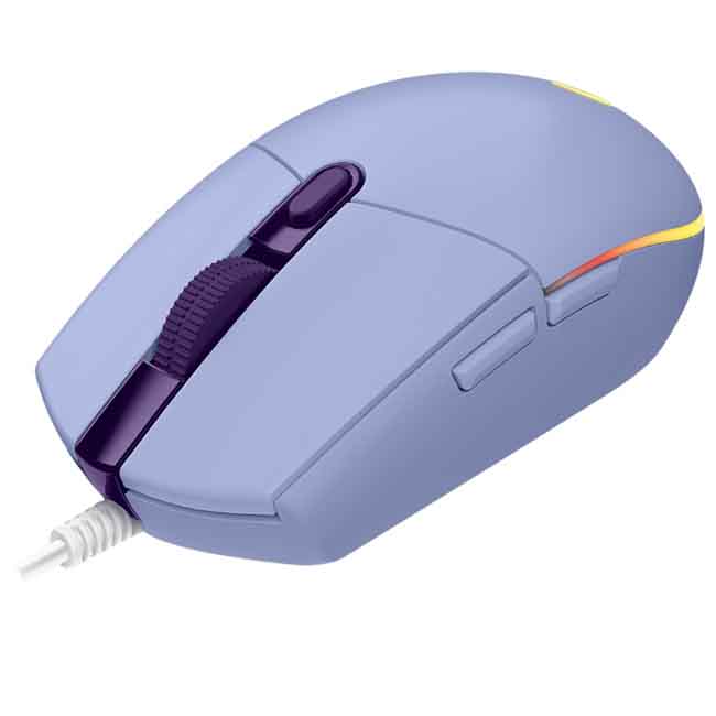 Проводная мышь, Logitech G203 LIGHTSYNC Gaming LILAC, соединение USB (L910-005853)