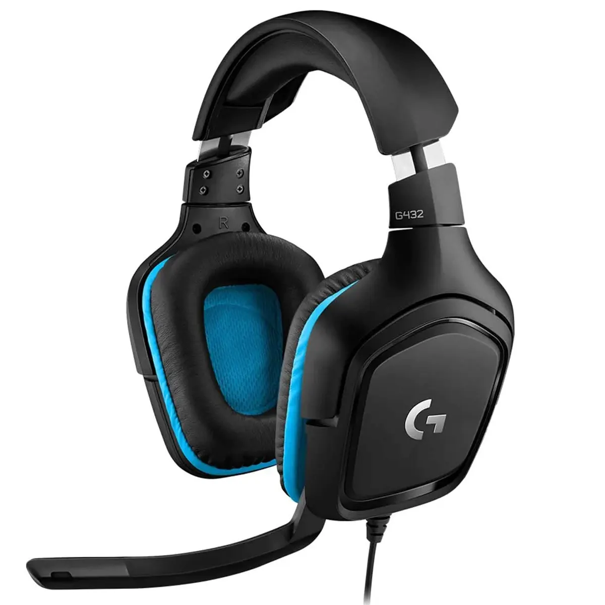 Наушники Logitech Headset G432 Black/Blue, проводные, игровые (L981-000770)