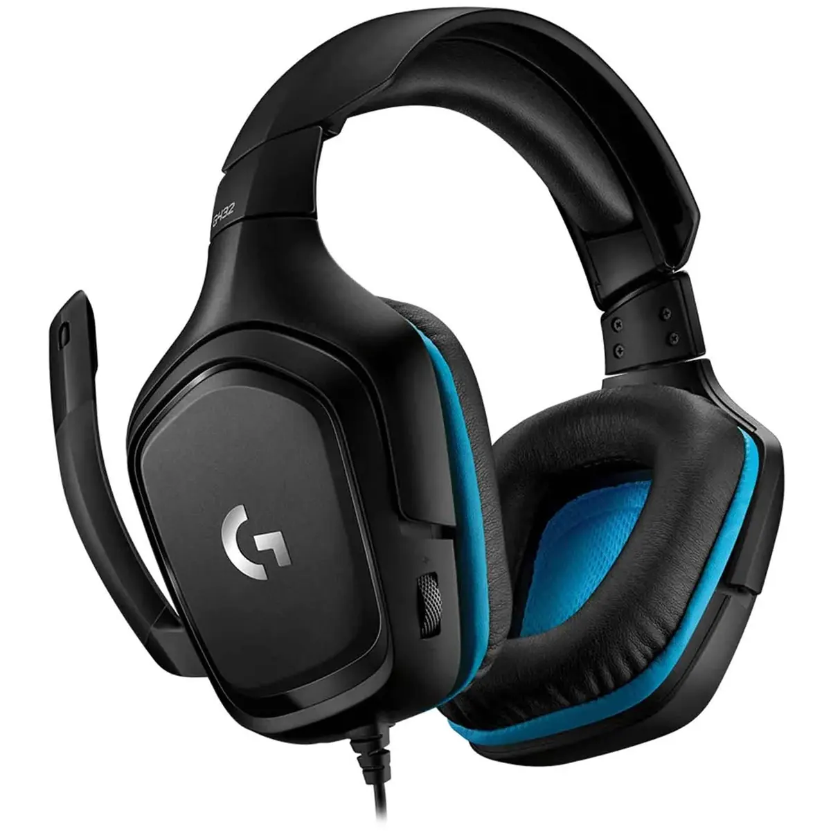Наушники Logitech Headset G432 Black/Blue, проводные, игровые (L981-000770)