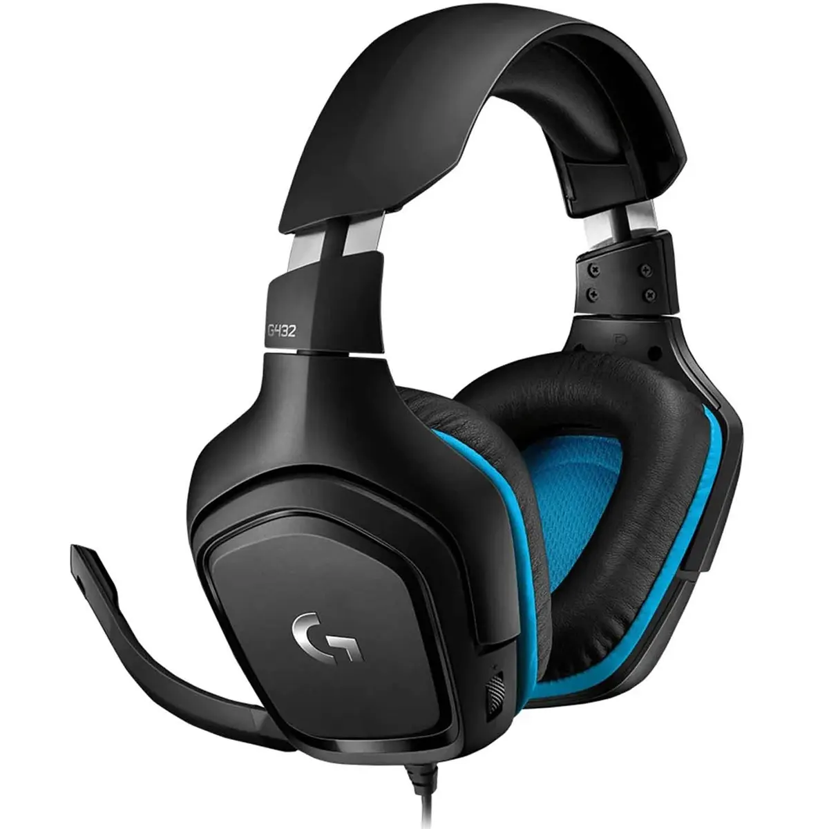 Наушники Logitech Headset G432 Black/Blue, проводные, игровые (L981-000770)