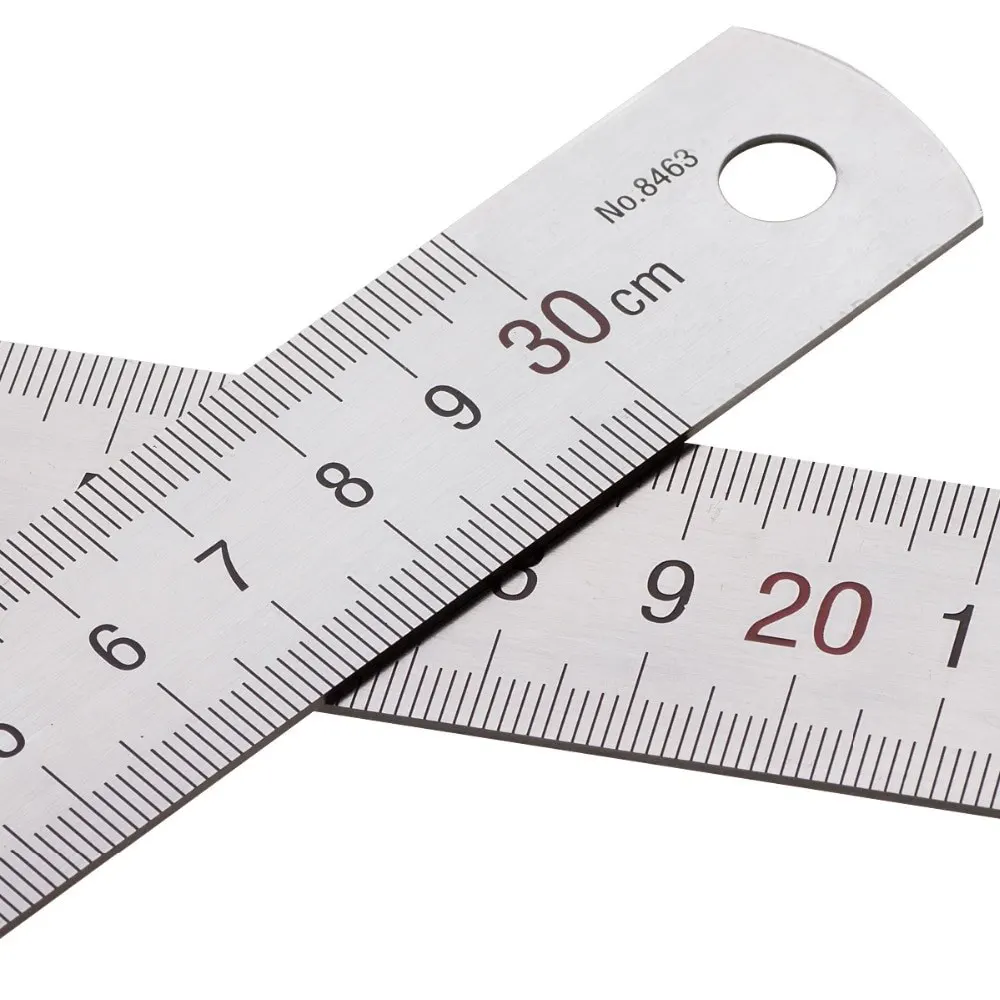 Ruler stainless, 30cm / 12 inches