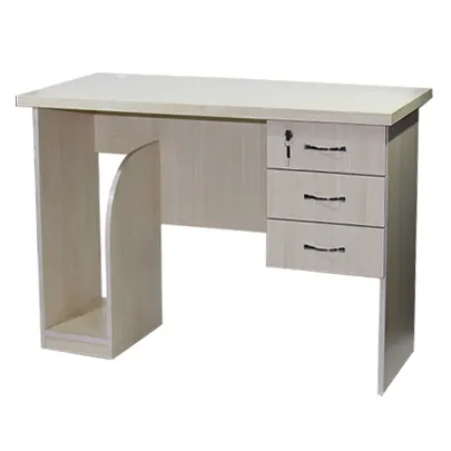 Office desk with space for а computer case and 3 drawers, 120 cm (W) x 60 cm (D) x 75 cm (H).