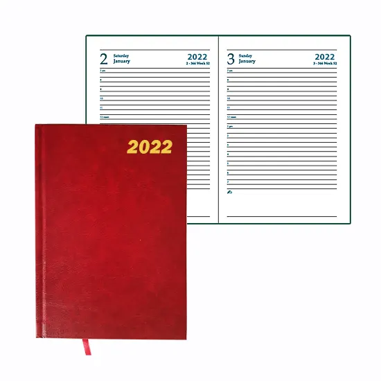 Dairy A5 for 2022 in english, with hard cover