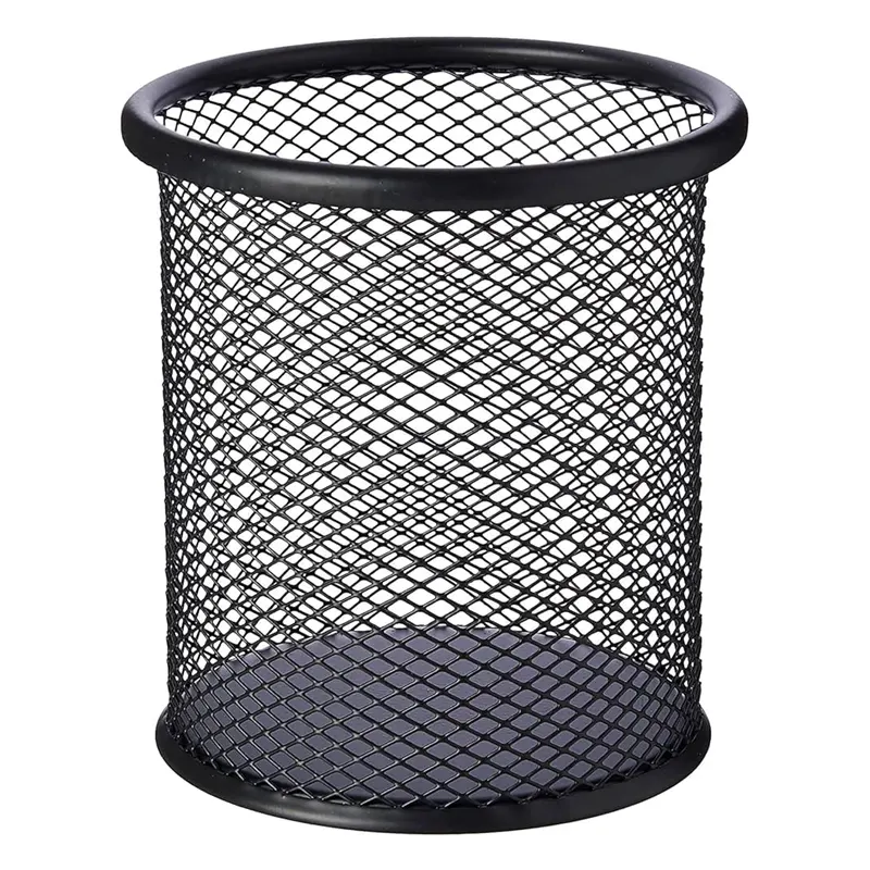 Stand for writing instruments, metallic, black