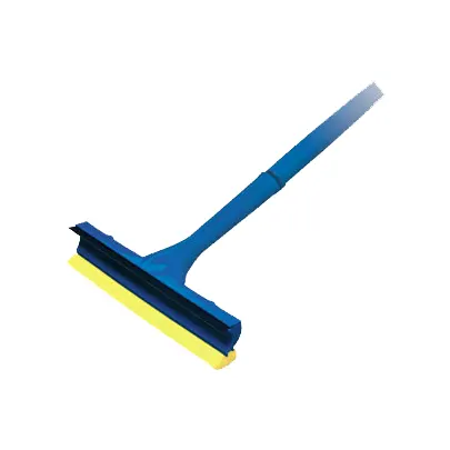 Window wiper with sponge, double-sided head 25 cm, handle of 85 cm