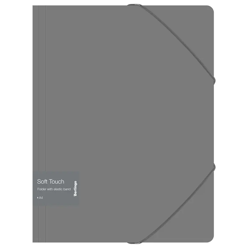 Action case with elastic bands, A4 format, with "soft touch"