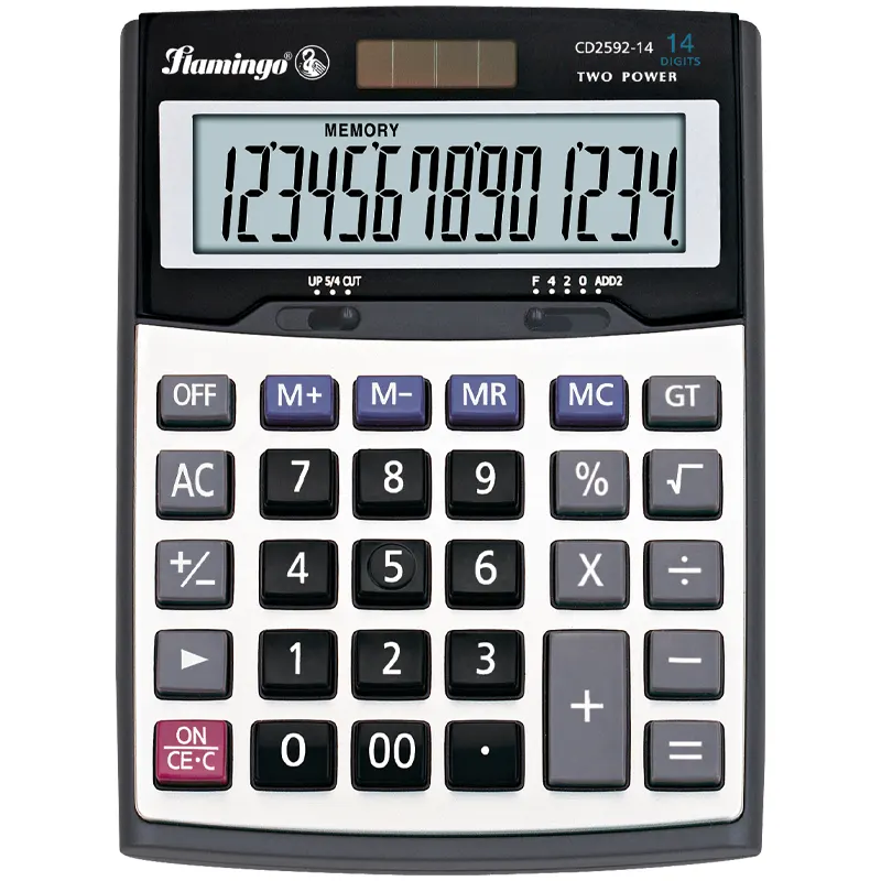 Հաշվիչ սեղանի CD 2592-14, 14 նիշ, մեծ չափի, սնուցման 2 աղբյուր (14,5սմ*19սմ)