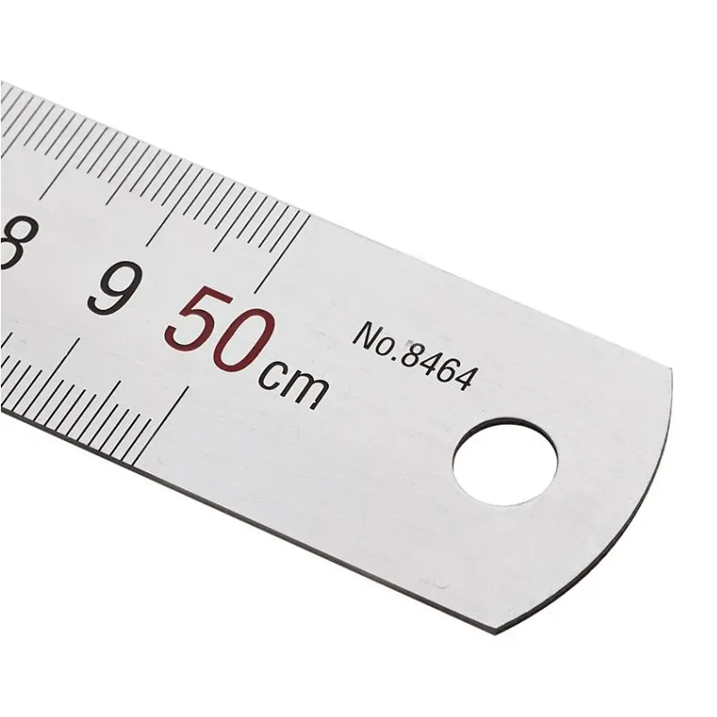 Ruler stainless, 50cm / 20 inches