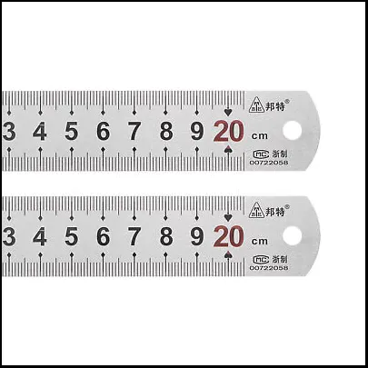 Ruler stainless, 20cm/8 inches