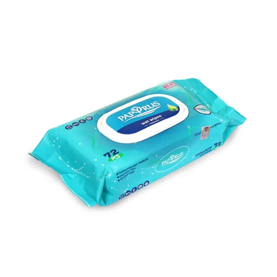 Wet tissues, antibacterial, 72 pcs per pack.