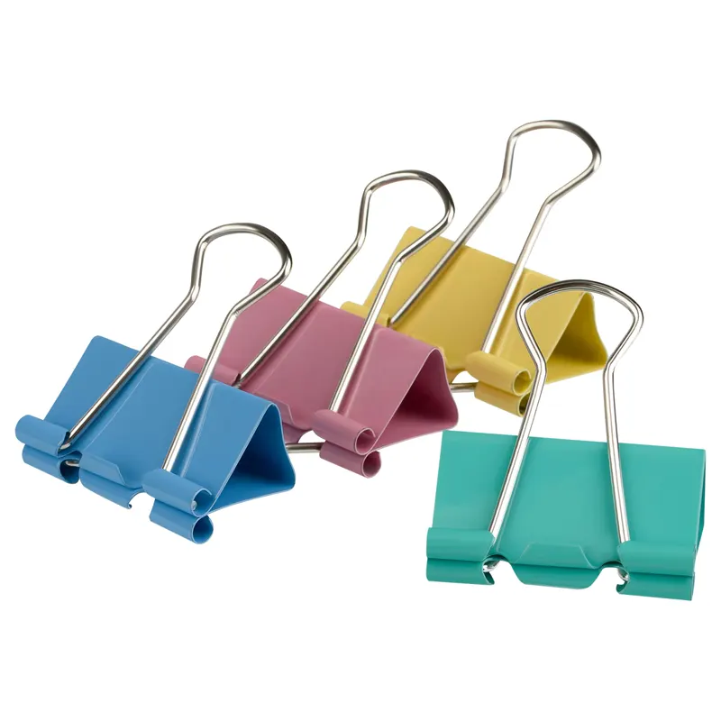 Binder clip, 25 mm, efficiently binds from 60 to 90 pages, 12 pieces in a pack.