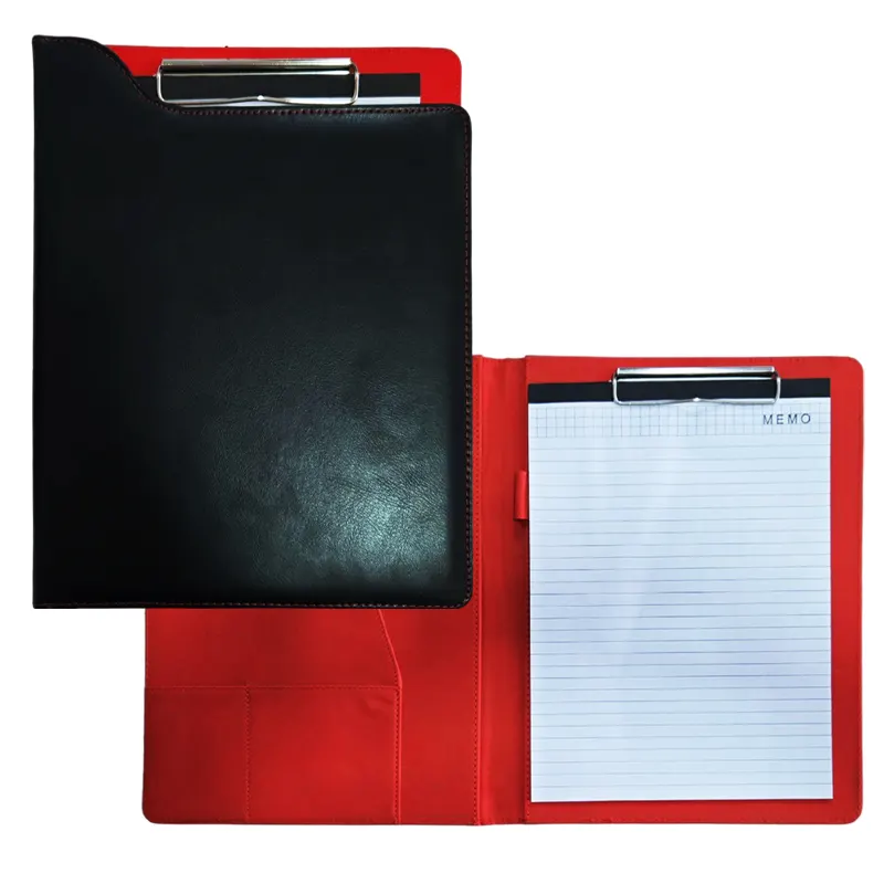 Clipboard A4, black, with notebook and cover