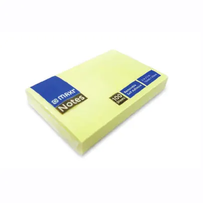 Թերթիկներ նշումների համար, կպչուն, 76մմ x 127մմ, 100 թերթ, դեղին