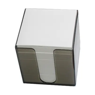 Memo cube with plastic box, 90mm x 90mm, 450 separate pages
