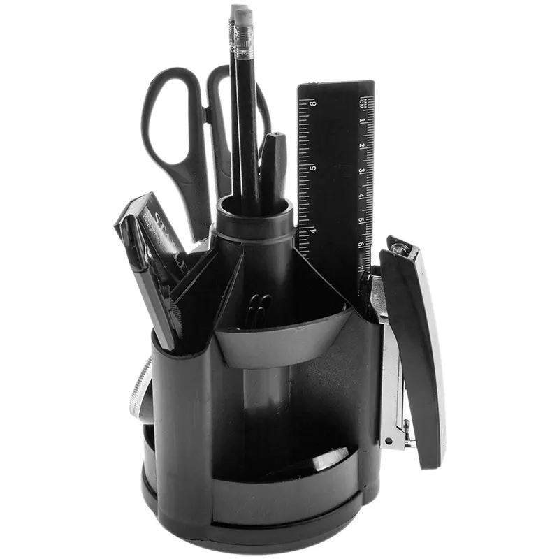 Սեղանի հավաքածու "Минидеск", 11 հատ, պտտվող, սև/գունավոր