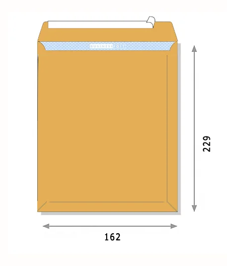Ծրար, սպիտակ գույնի, առանց գրությունների, A5, 176 x 254 մմ, ինքնասոսնձվող  (А4 ֆորմատի թուղթը 2 մասի բաժանած)